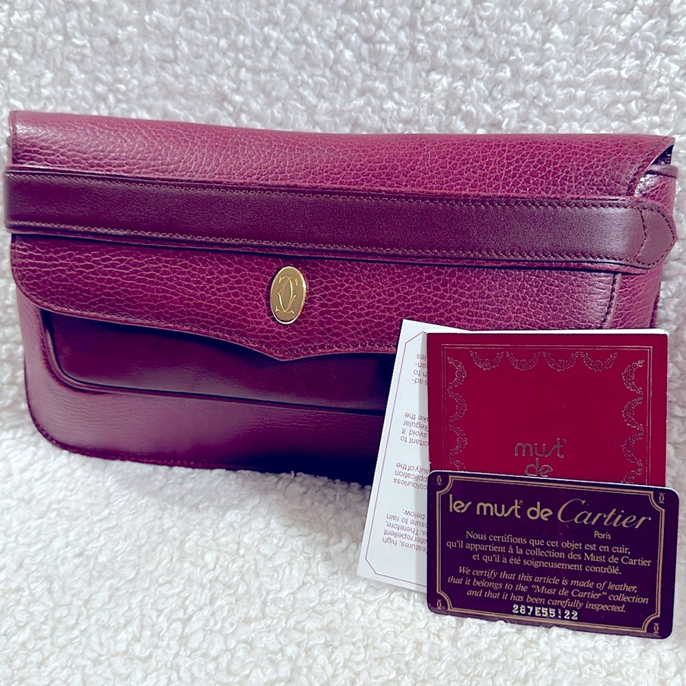 Cartier Paris Clutch Bag with authenticity card luxury item